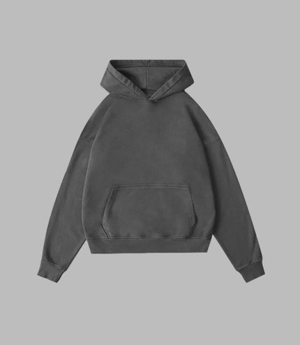 Wholesale 50-Pack Vintage Grey Drop Shoulder Hoodies