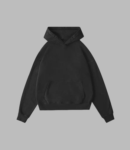 Wholesale 50-Pack Vintage Black Drop Shoulder Hoodies