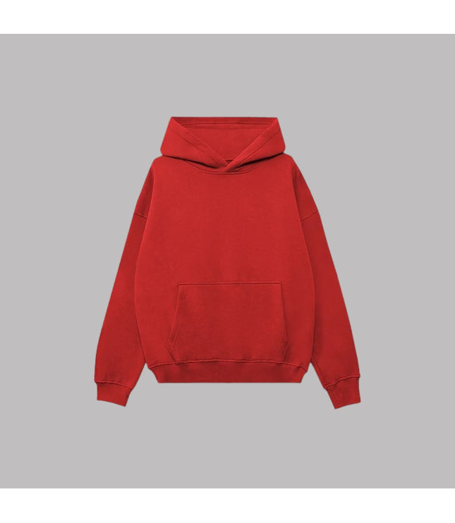 Wholesale 50-Pack Red Drop Shoulder Hoodies